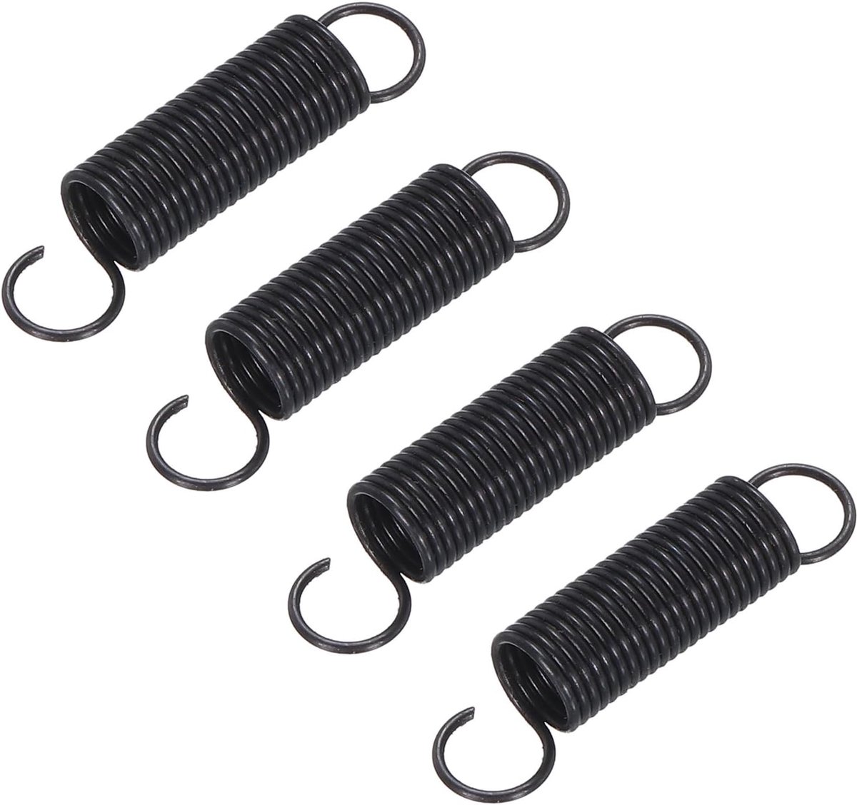 Magnetron-ovendeurveer, universele grendel, veer, aluminium, 7 x 25 mm, compatibel met oven, fornuis, zwart, 4 stuks