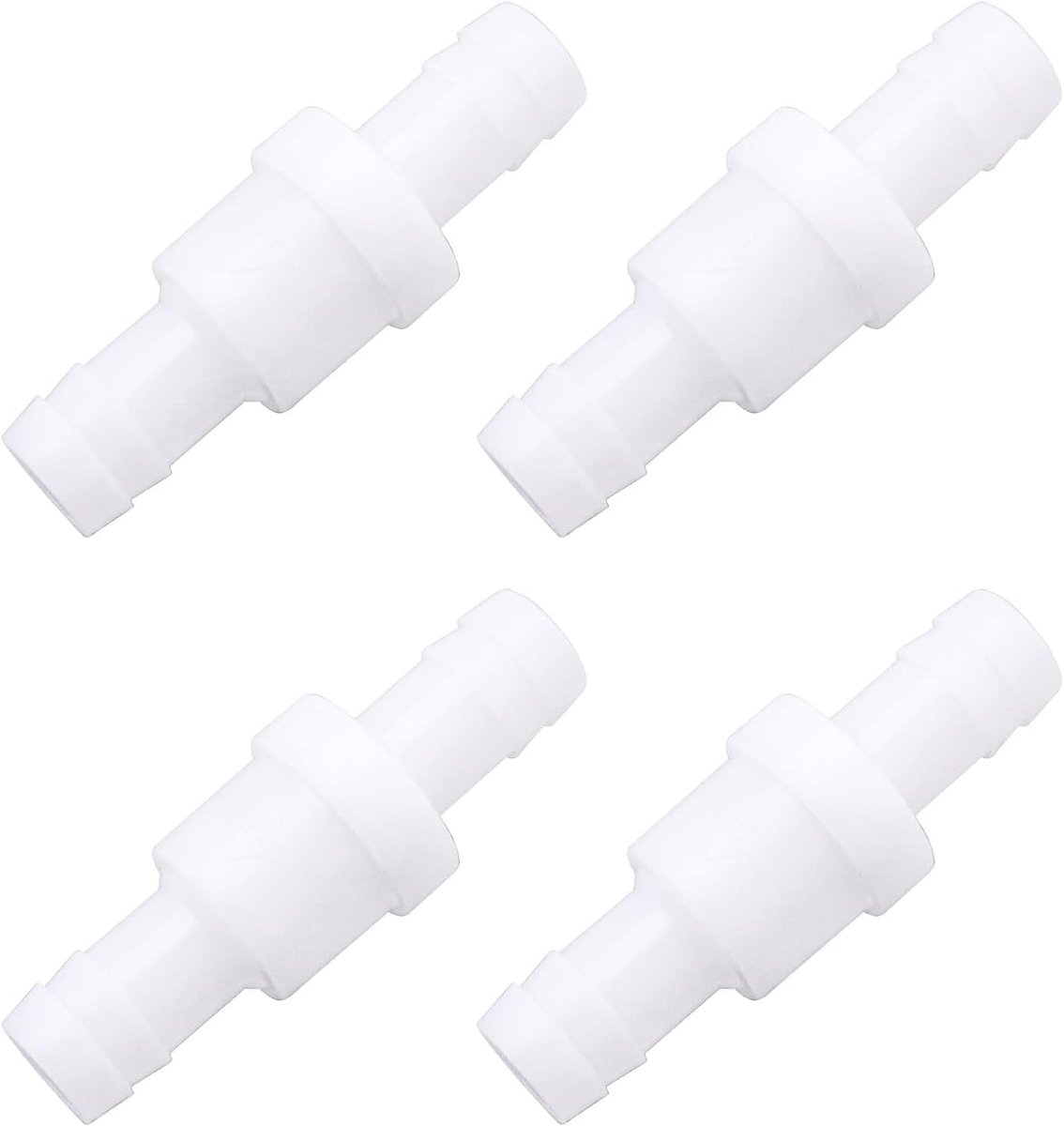 4 Stks 12mm Een Manier Terugslagklep Eenrichtings Air Water Gas Terugslagklep Plastic Een Manier Niet Terugkeer Terugslagklep voor Waterbehandeling Luchtzuivering