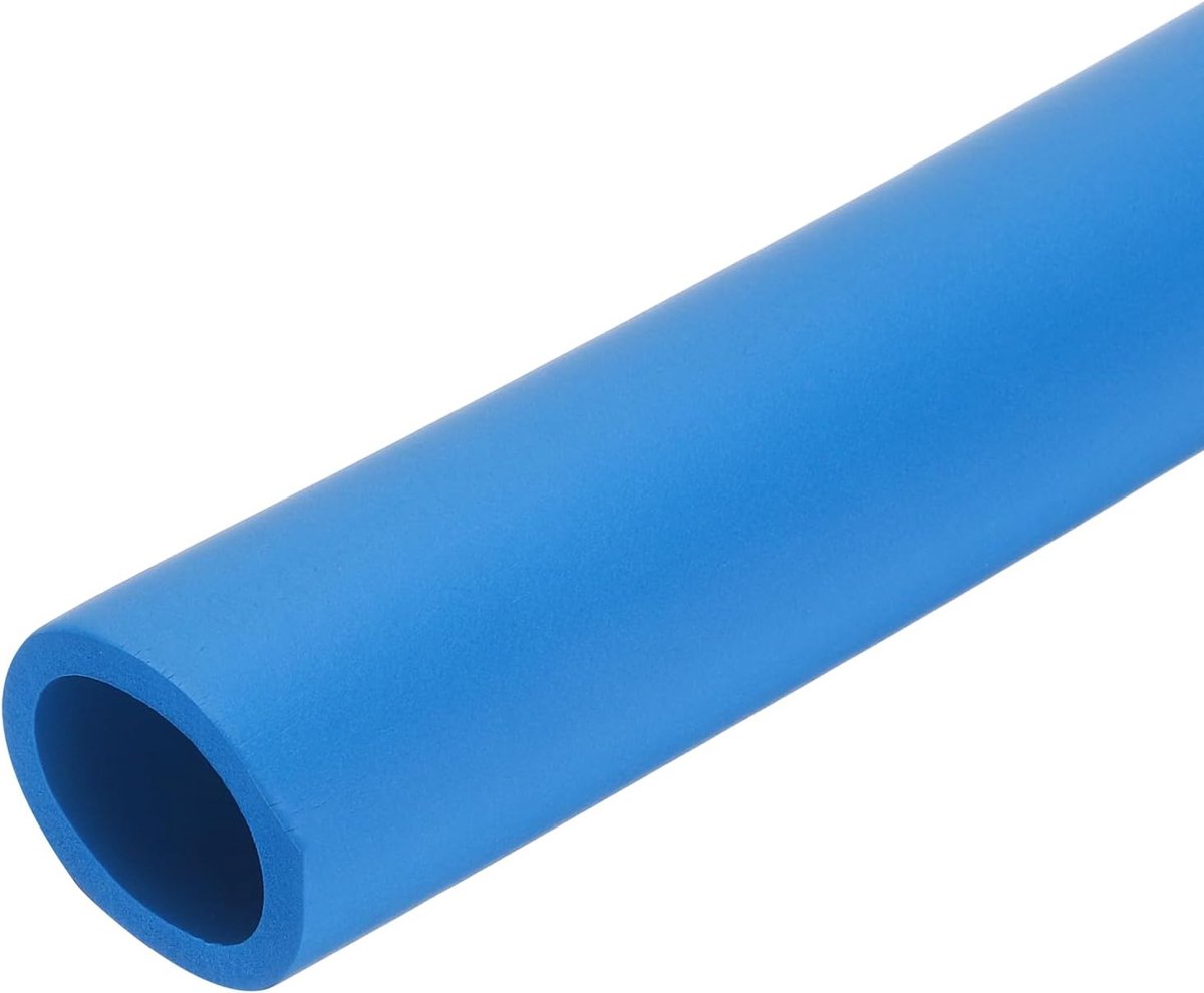 Schuimrubberen isolatiebuis, 50 cm, isolatiebuizen, warmtebehoud ID 28 mm OD 38 mm, isolerende rubberen slang voor buiten, voor houder, handgreep, verwarming, buis, airconditioning, blauw