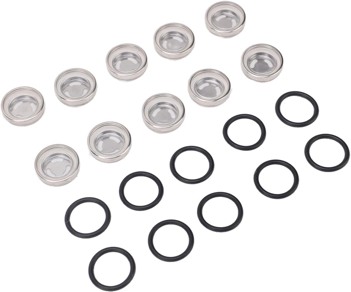 10 Stuks Remmotorfiets Hoofdremcilinder Kijkglas - 10 Stuks Heldere Lens met O-ringen voor ATV en Motorfiets Remsysteem - Duurzame Lekvrije Vervanging (18MM)