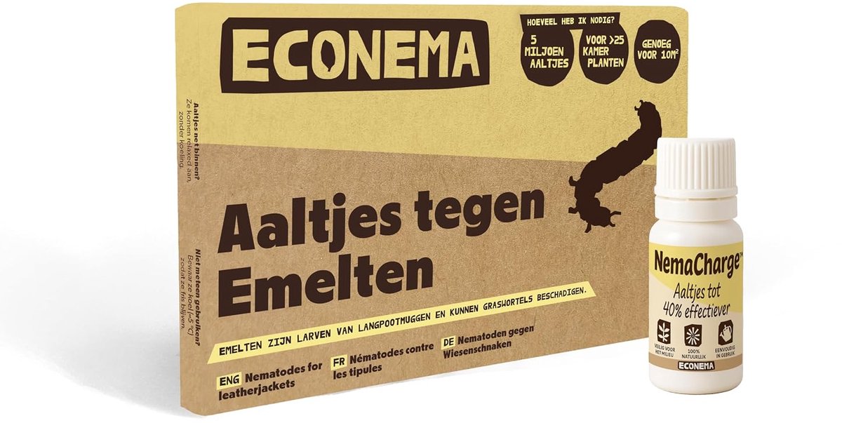 Aaltjes vs emelten – 20 m² – met gratis Nucleus booster – bestrijd kale en gele plekken in uw gazon - SnelShoppen