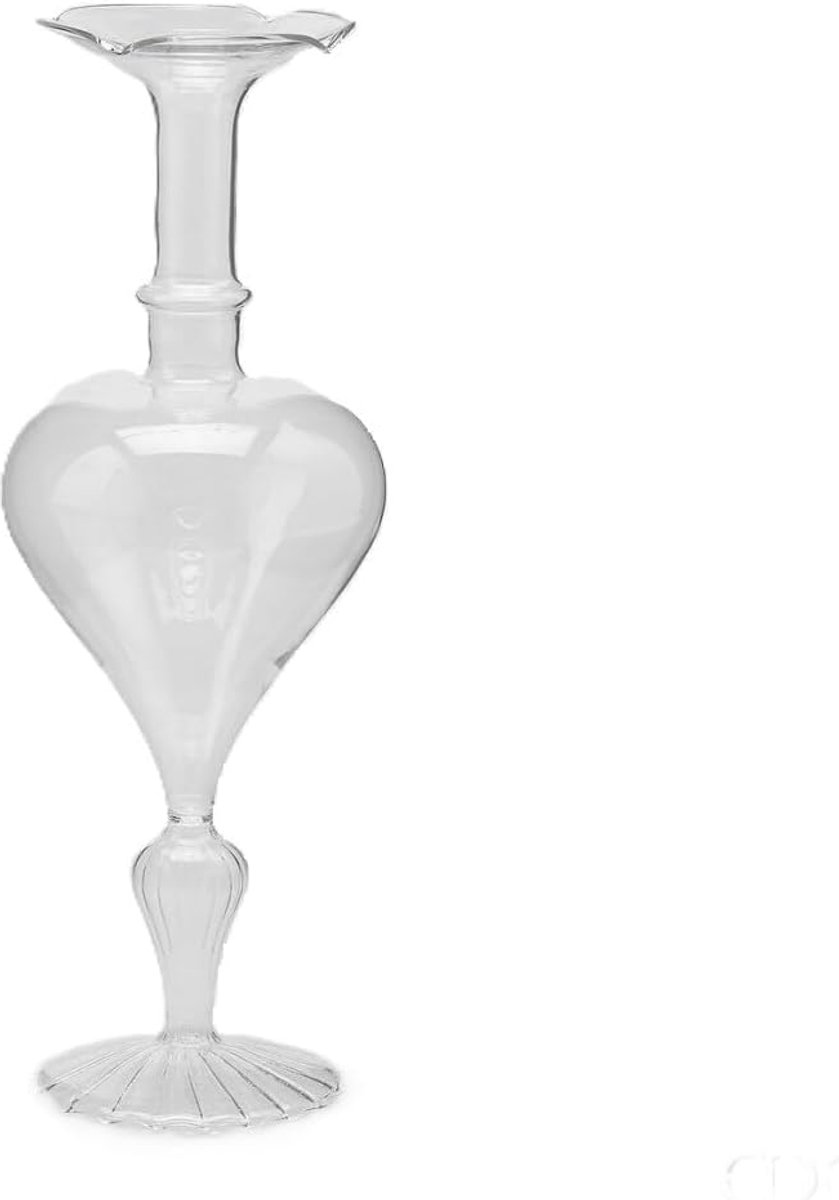 Vaas glas transparant D 13 cm H 35 cm - opening 2 cm - elegant design - perfect voor bloemen - SnelShoppen