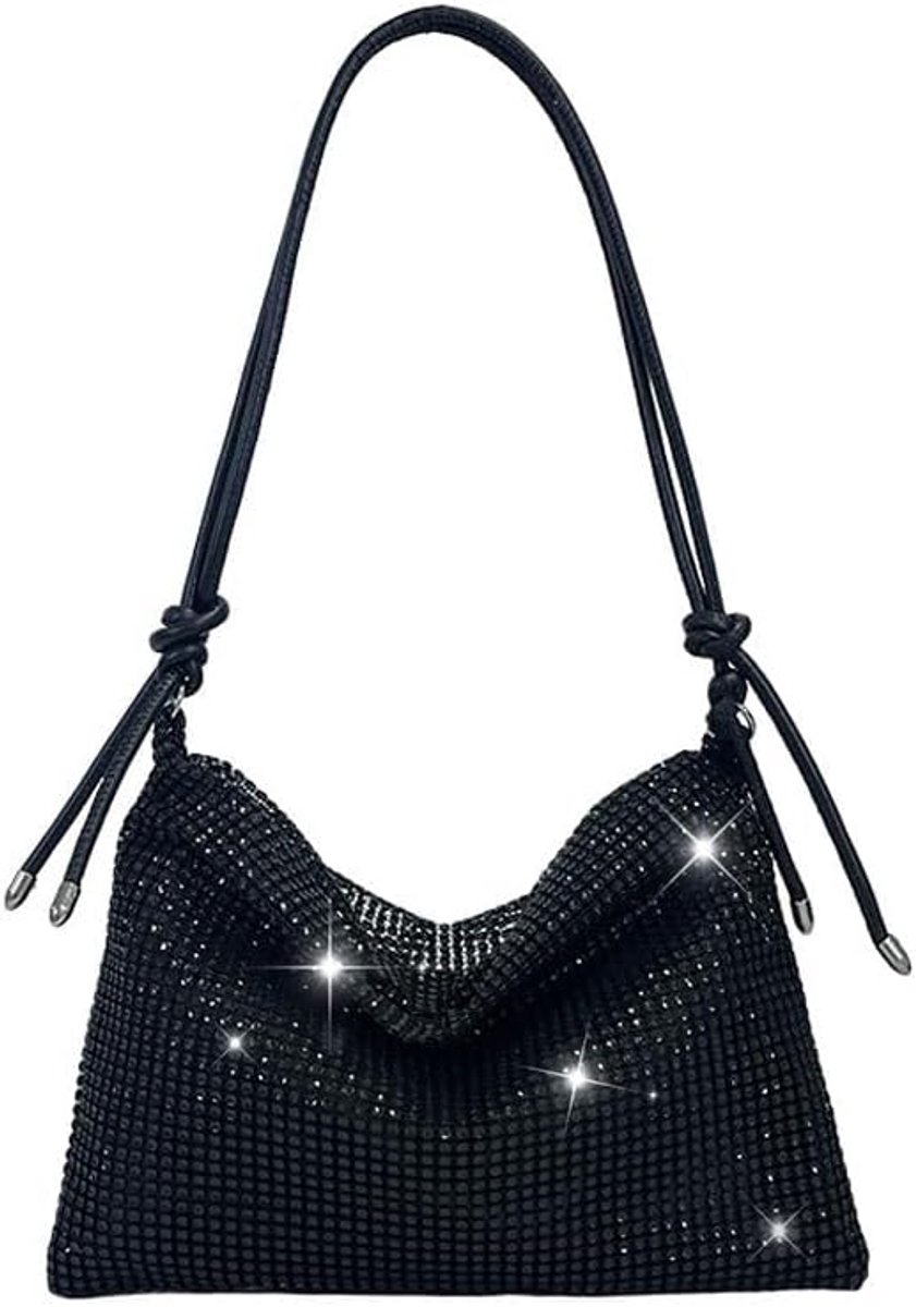 Avondtas dames - baguette tas - strass handtas - elegante uitgaanstas voor bruiloft - SnelShoppen