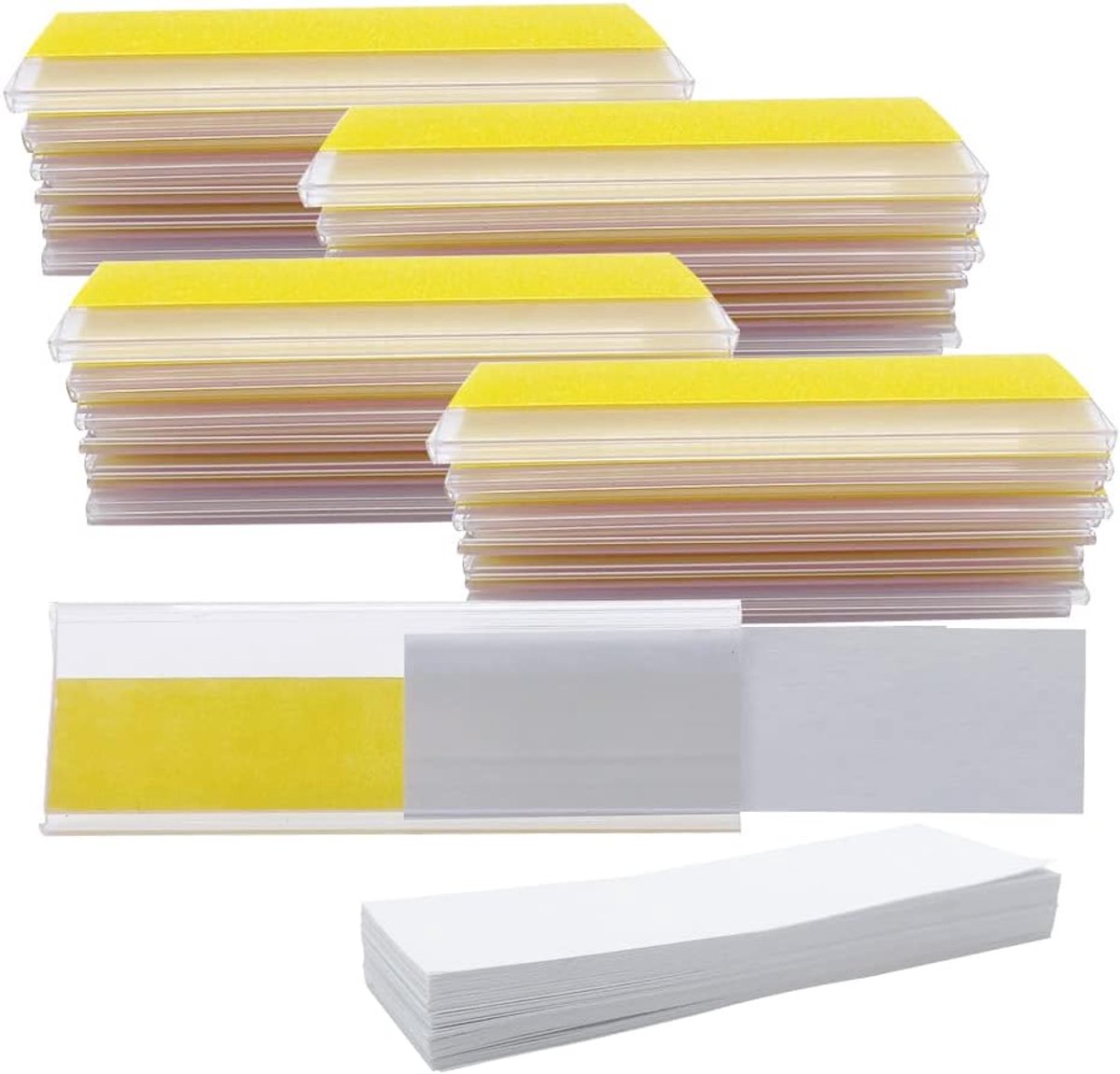 Zelfklevende schaplabels 50 stuks - transparant PVC - op maat knipbaar - ideaal voor ordenen - SnelShoppen