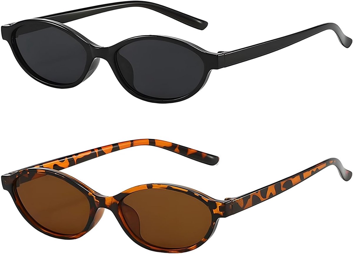 Zonnebril dames retro ovaal - slank design - trendy vintage - perfect voor elke gelegenheid - SnelShoppen