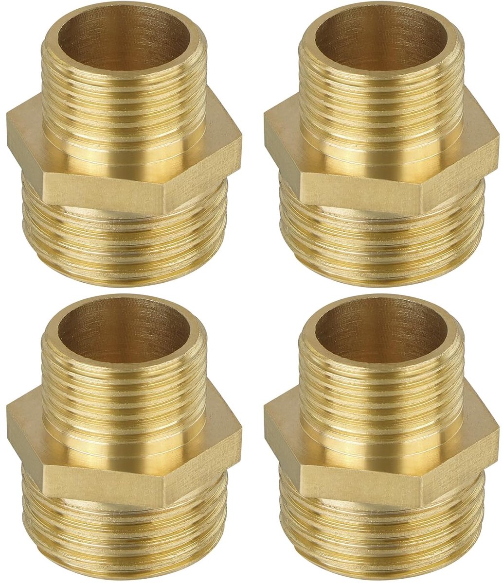 Reducer Nippel 1/2" AG / 3/8" AG - Messing Fittingen - Voor Tuin- en Huishoudtoepassingen - SnelShoppen