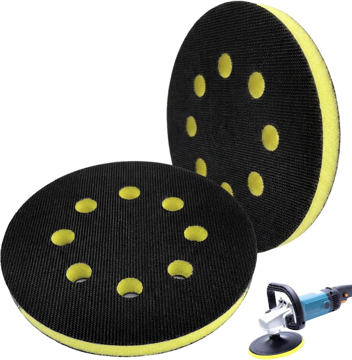 Interface Pads 125mm - 2 Stuks Zacht Schuim - Schokabsorberend - Ideaal voor Fijn Schuren - SnelShoppen