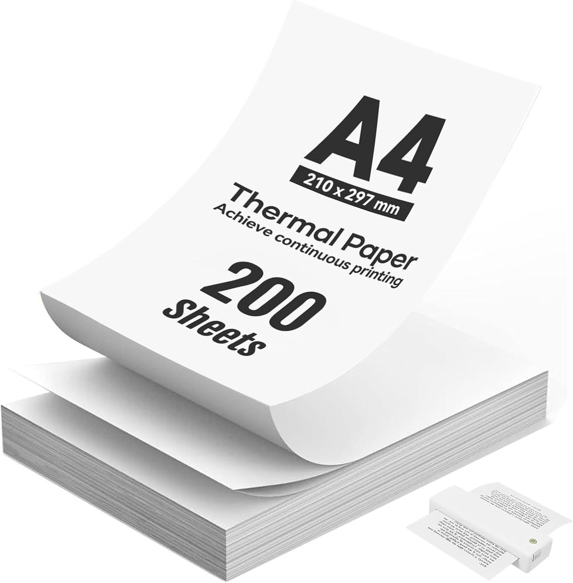 Thermisch papier A4 - sneldrogend - vouwbaar - ideaal voor bestanden en notities - SnelShoppen