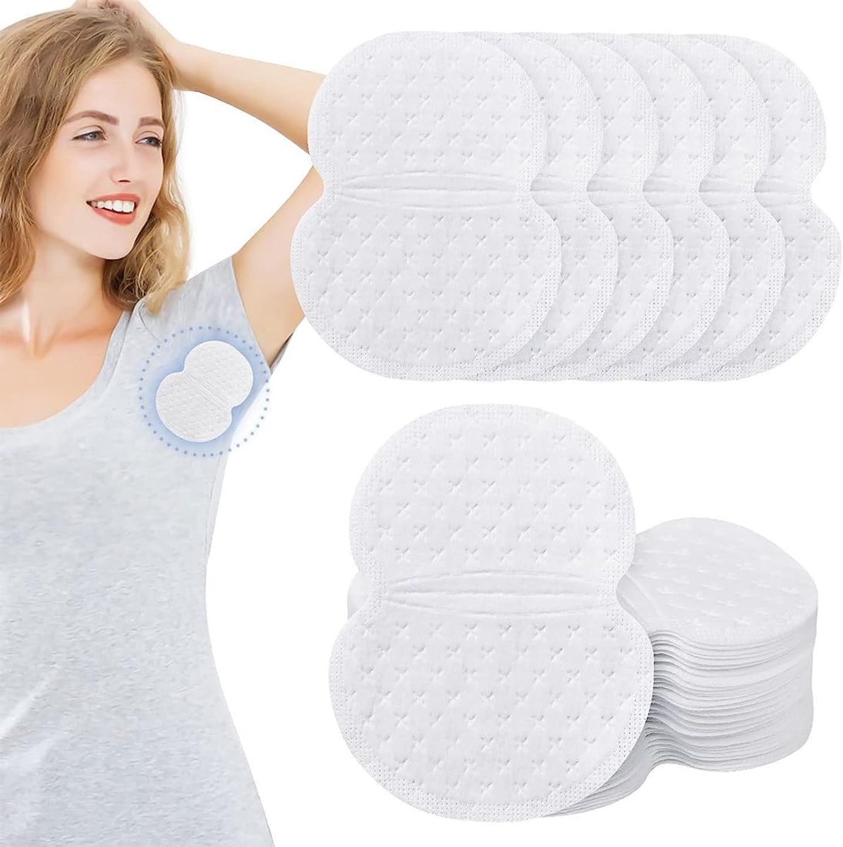 Zweetpleisters voor oksels 60 stuks - ultradun en huidvriendelijk - perfect voor mouwloze kleding - SnelShoppen