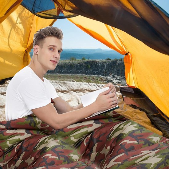 Camping Slaapzak - Warme Slaapzak - Kamperen Buiten - Weerbestendig - 210 x 75 cm - Uniek van Camping — afbeelding 4