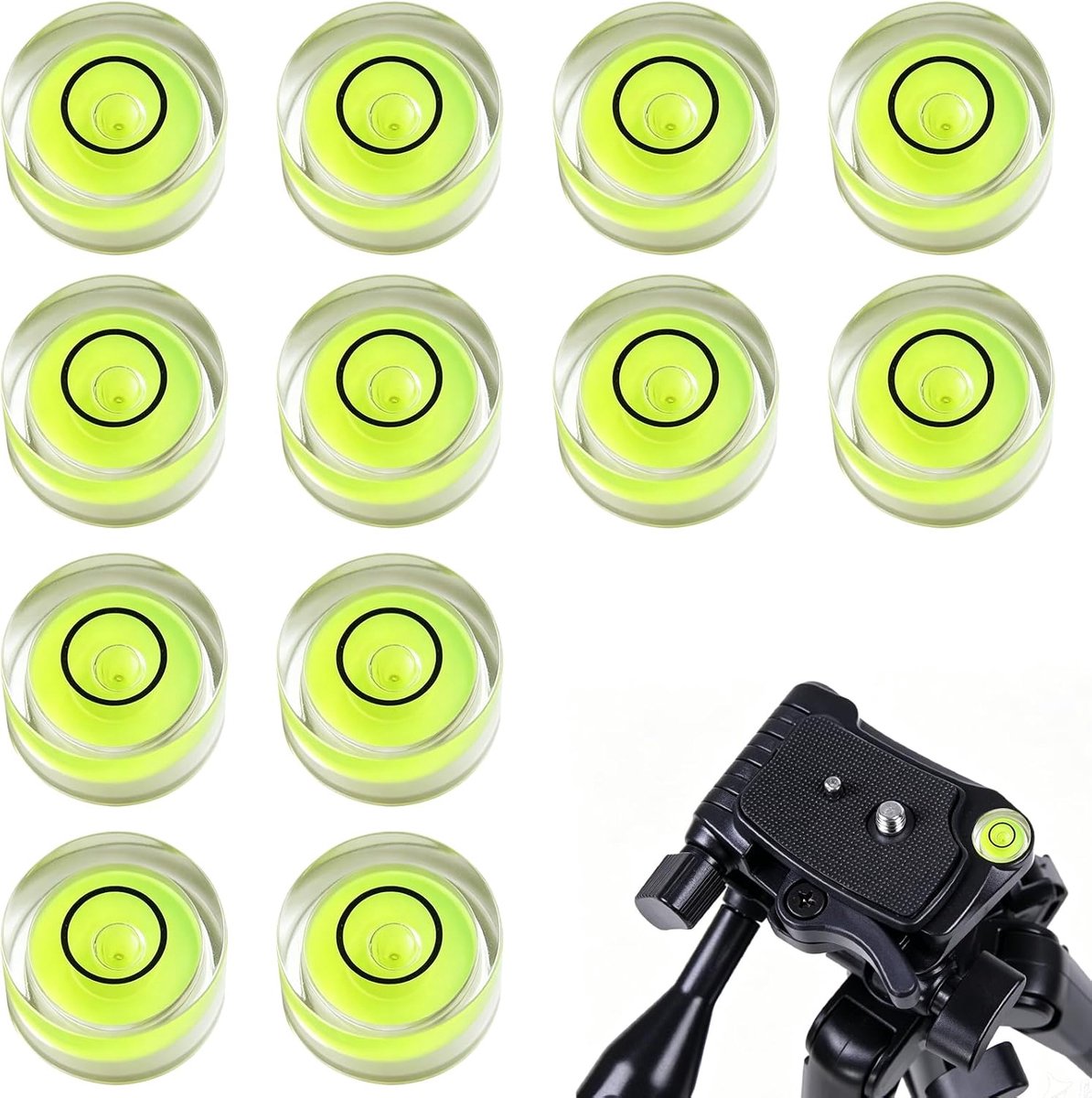 waterpas set 12 mm - mini blik libelle - onbreekbaar acryl - nauwkeurig uitlijnen - SnelShoppen