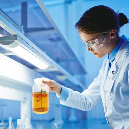 Plastic laboratoriumfles 250ML - brede hals - met schaalverdeling - eenvoudig vullen en reinigen - SnelShoppen — afbeelding 5