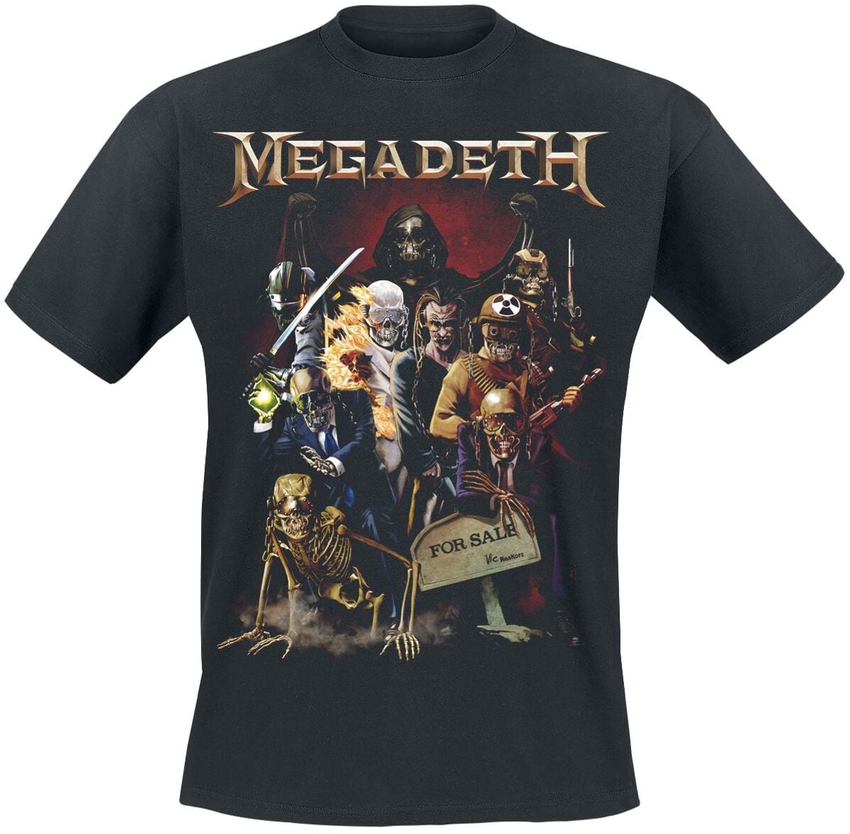 Megadeth Vic Eras Heren T-shirt - zwart - M