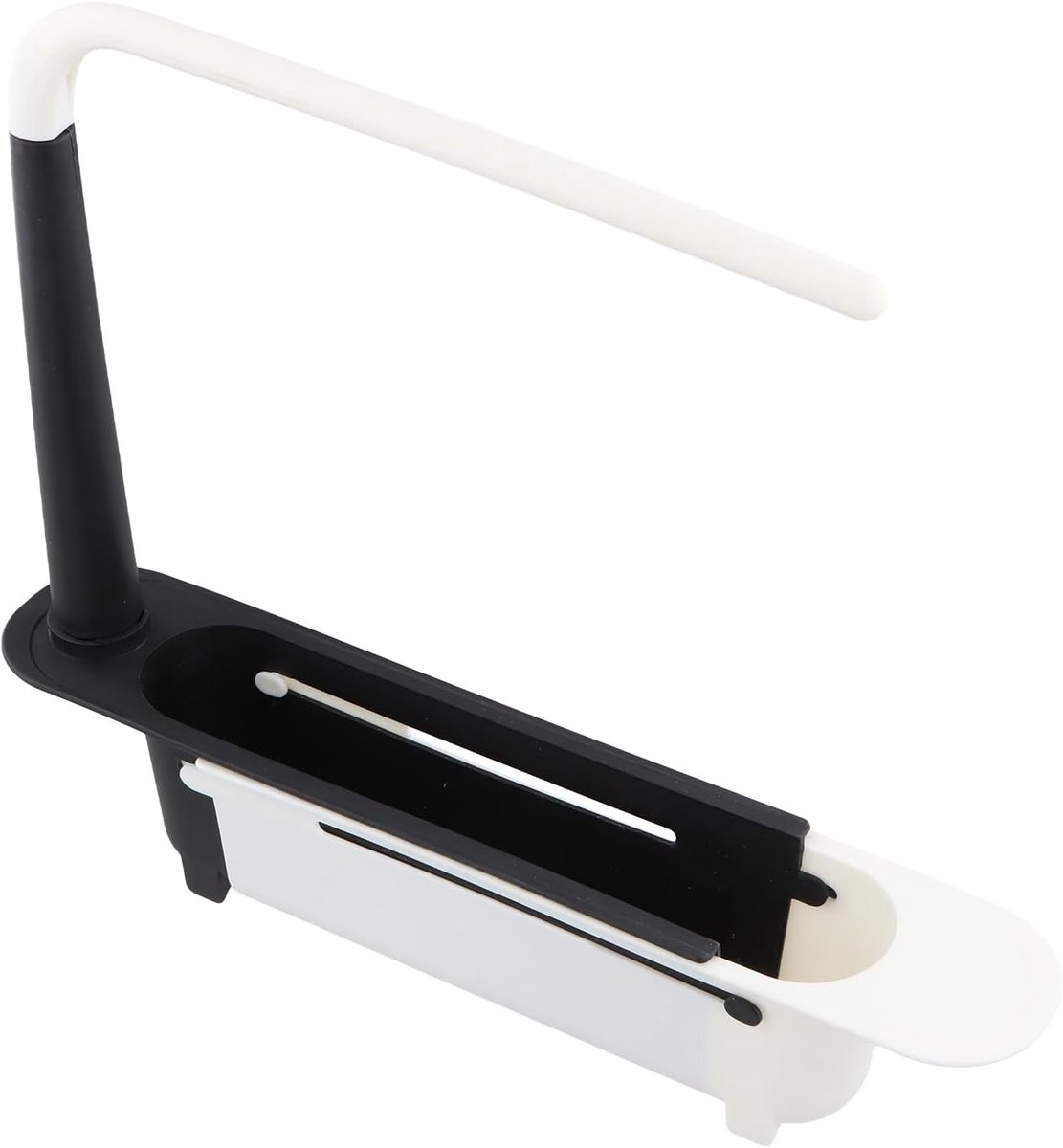 Gootsteenorganizer telescopisch - uittrekbare sponshouder - handdoekhouder - ruimtebesparend - SnelShoppen