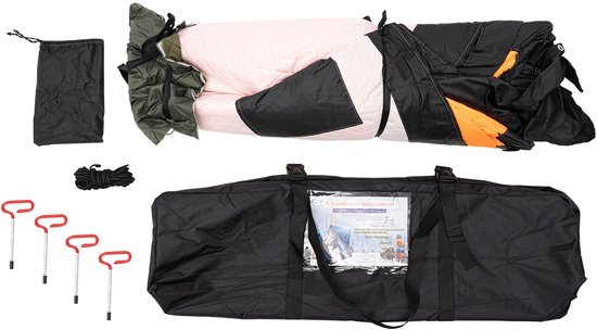 Draagbare Tent Voor Ijsvissen Vissersschuilplaats Thermische Tent Winter Grote Vistent 145*145*165cm — afbeelding 4