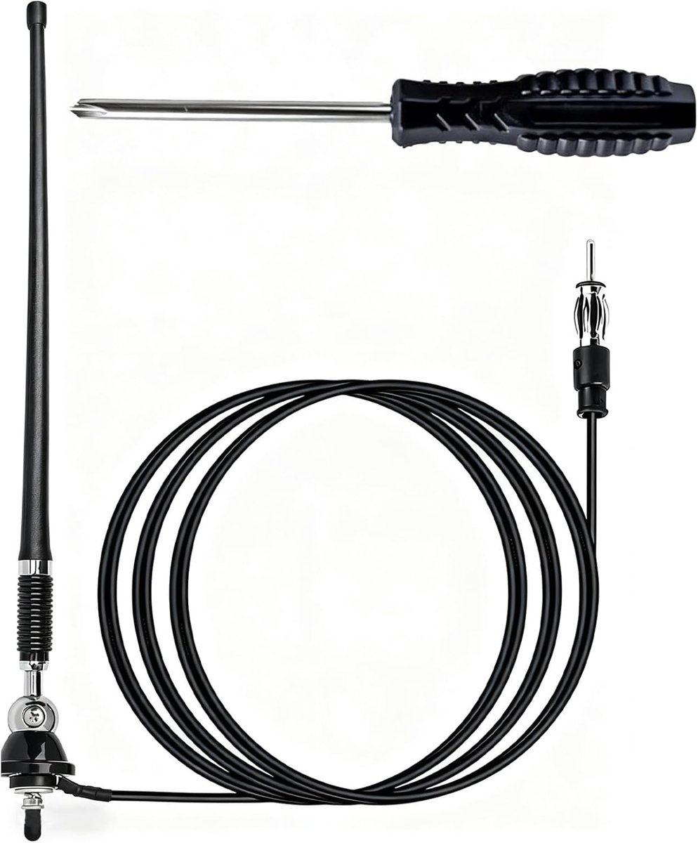 Marine radio antenne 16 inch - waterdicht en flexibel - 180° draaibare basis - optimale AM/FM ontvangst - SnelShoppen