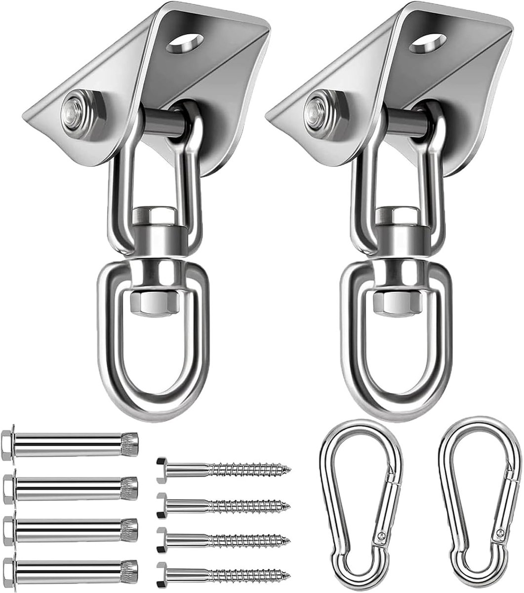 Ceiling Hook Heavy Load 450 kg - RVS 304 - 360° Rotatie - Ideaal voor Hangstoel - SnelShoppen