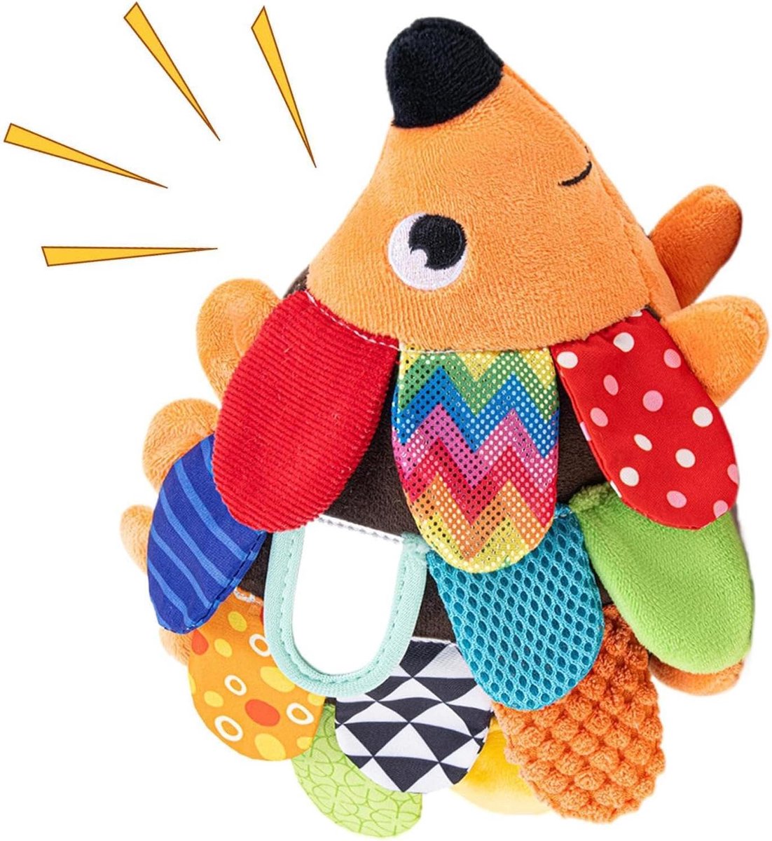 Sensorisch Speelgoed Uil - Knuffel Leerzaam - Kind Ontwikkeling - Multi-textuur Design - 25 x 20 x 10 cm