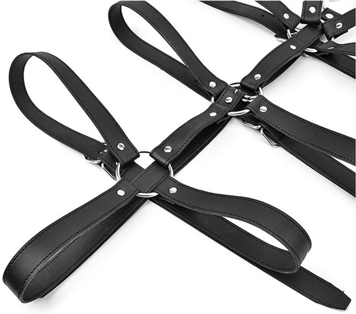 Bondage harnas - leer - verstelbaar - voor spannende ervaringen - SnelShoppen