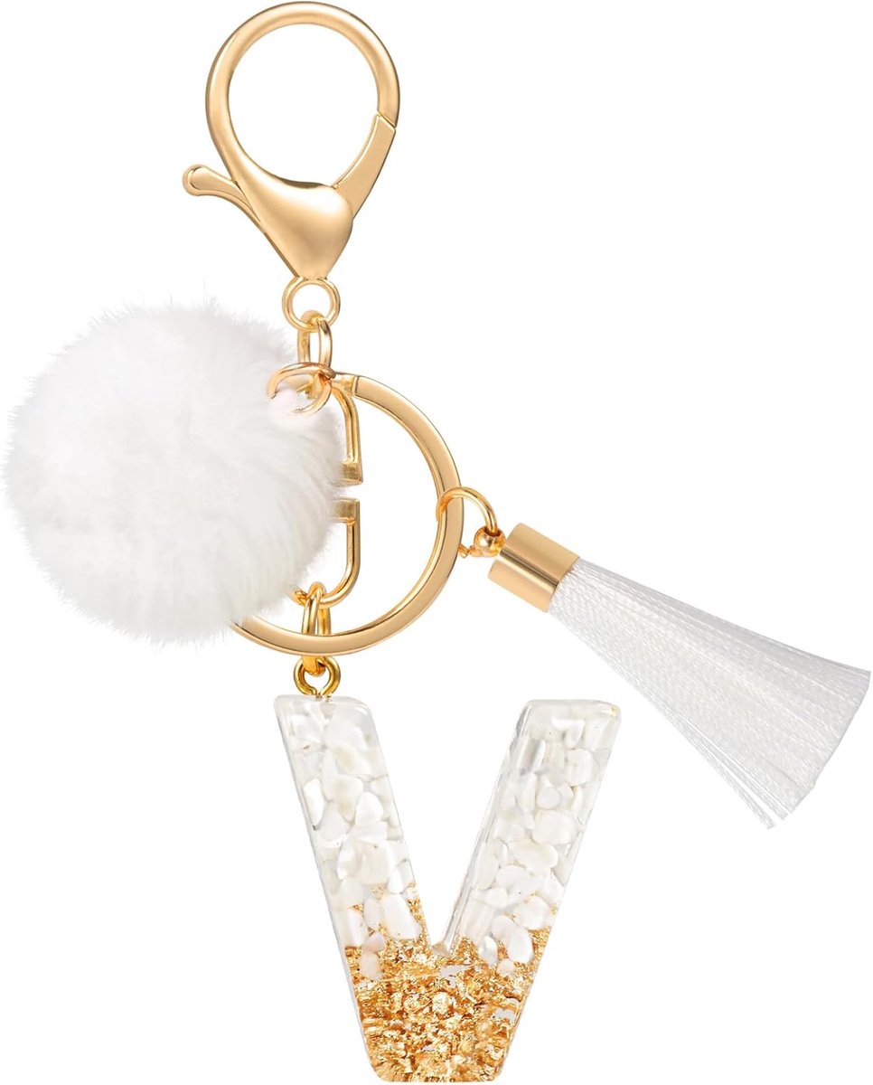 Letter Sleutelhanger Pluche Kwastje