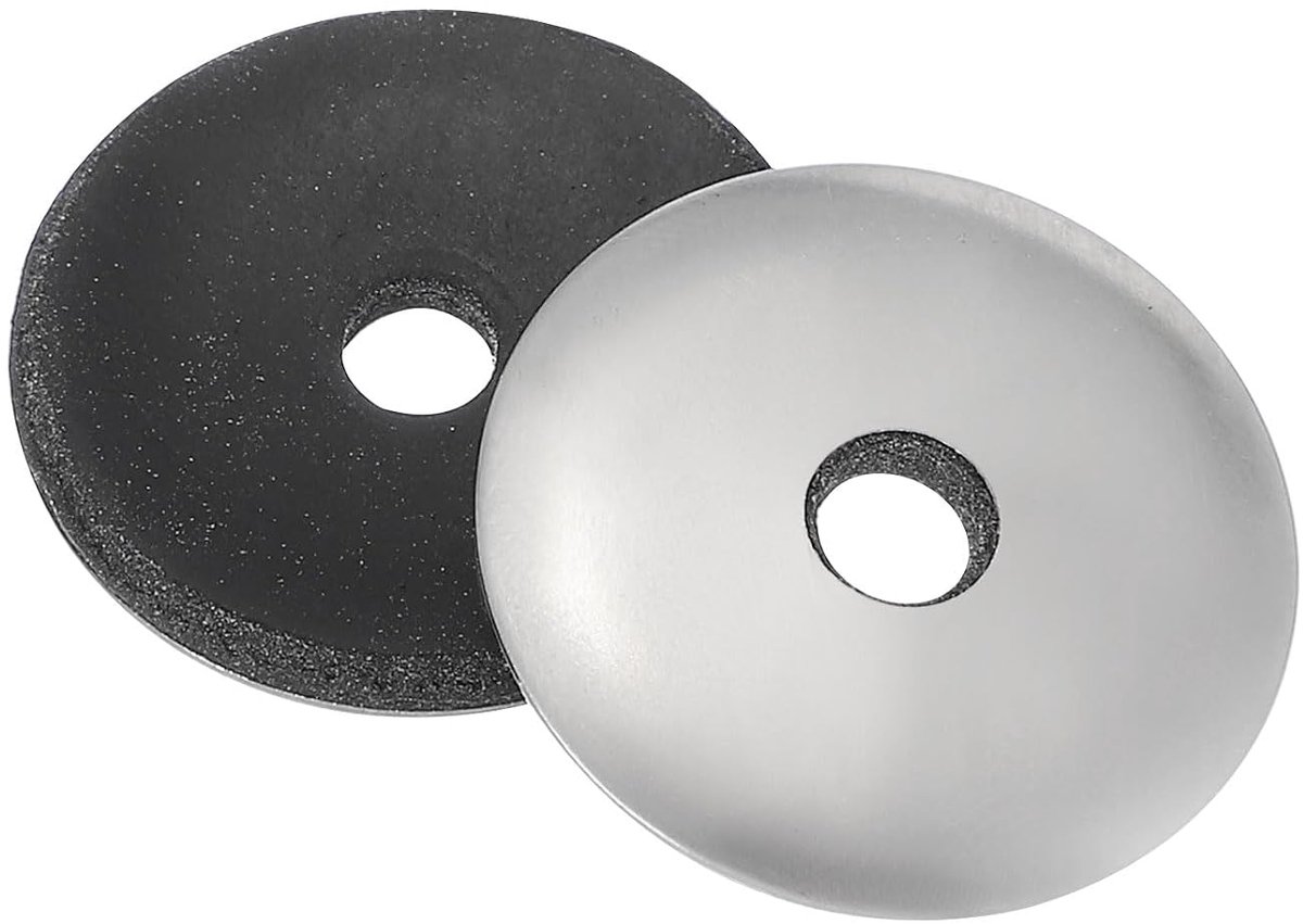 50 stuks EPDM afdichtringen, 5,5 mm x 25 mm, sluitringen, roestvrij staal, rubber, neopreen, afdichting, bijsluitringen voor schroeven, spenglerschroeven, boorschroeven, zilver