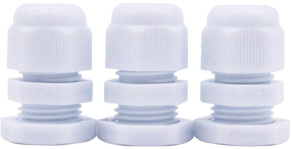 100 Stks Kabelwartels Waterdichte IP68 Verstelbare Kabel Connectoren Nylon Kabelwartelverbindingen M16 x 1.5