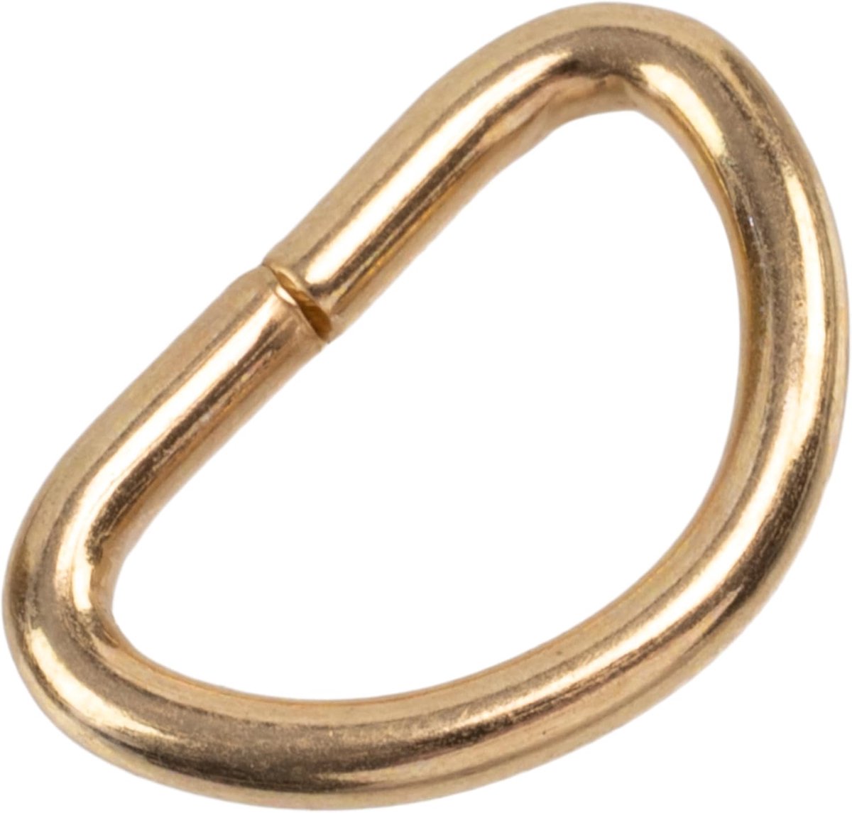 - Set van 12 D-vormige halvemaanringen voor handtasriemen creatief hobbyproject etui decoratie | 10 mm lussen | goudkleurig metaal