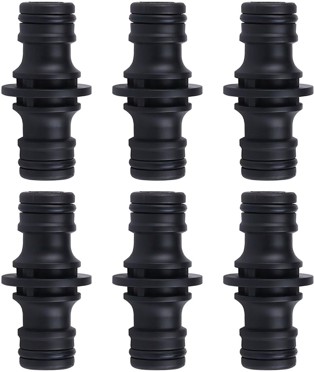 6 Pack Dubbele Mannelijke Slang End Connector Extender voor Join Tuin Slang Pijp Buis