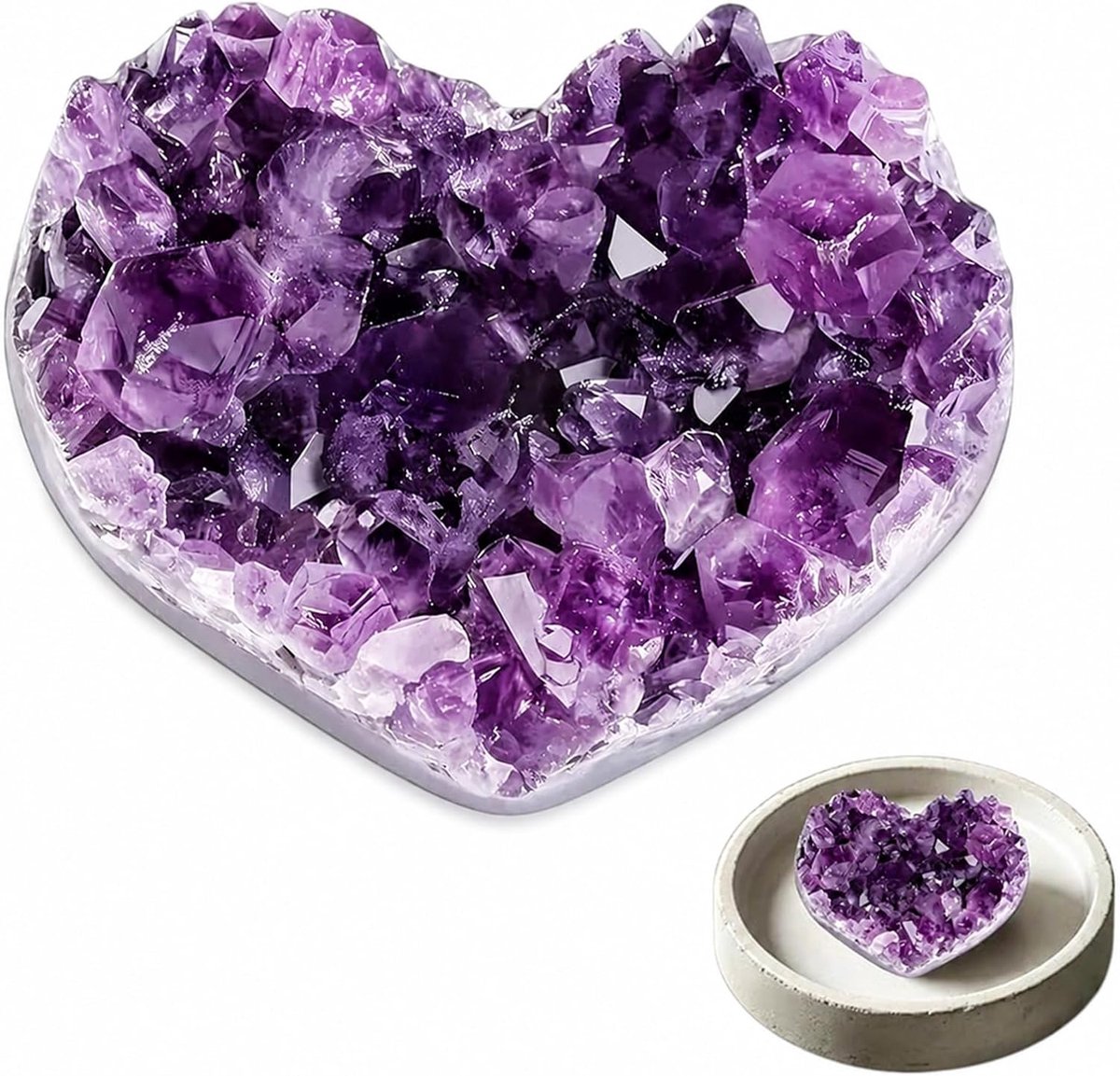 Druzy Kristal – Natuurlijke Paarse Edelsteen Cluster – Energie Steen voor Meditatie, Decoratie & Cadeau