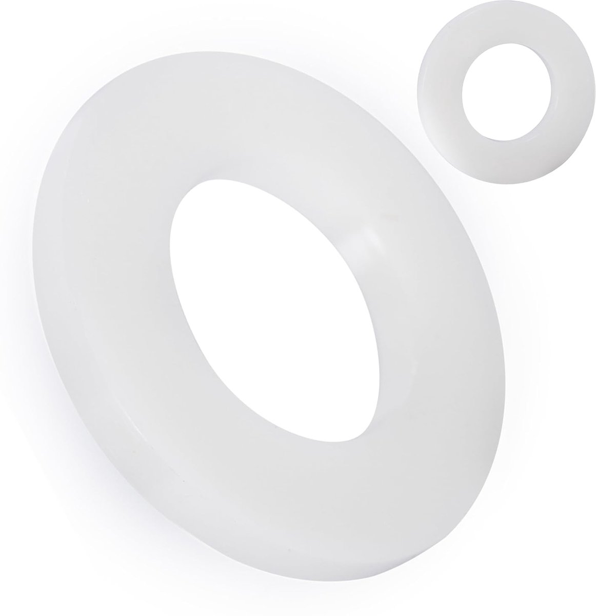 Sluitringen wit M12 - 10 stuks DIN 125 Vorm A - ISO 7089 Hoogwaardige polyamide bijlagschijven kunststof schijven nylon schijven kleine buitendiameter (10, M12)