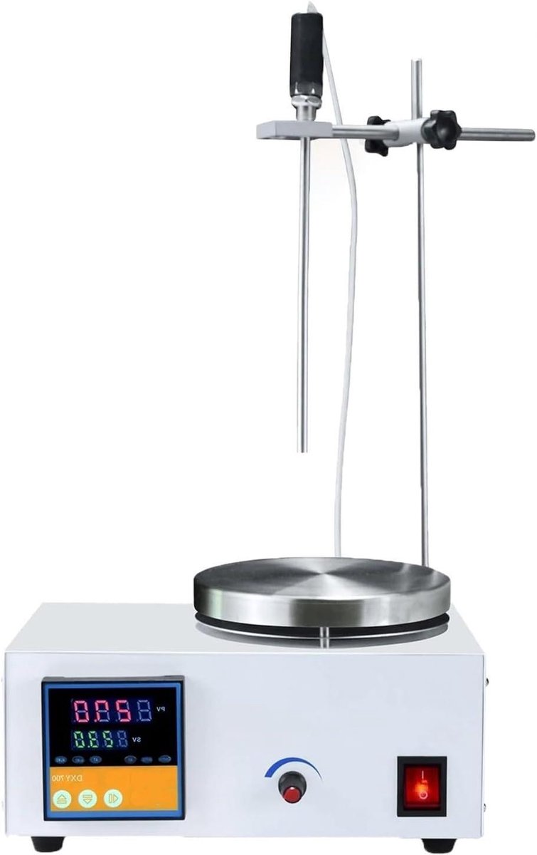Magneetroerder Verwarming - Digitale Kookplaat - Laboratorium Mengen - 0-2500 RPM Instelbaar - LED Display - Wit