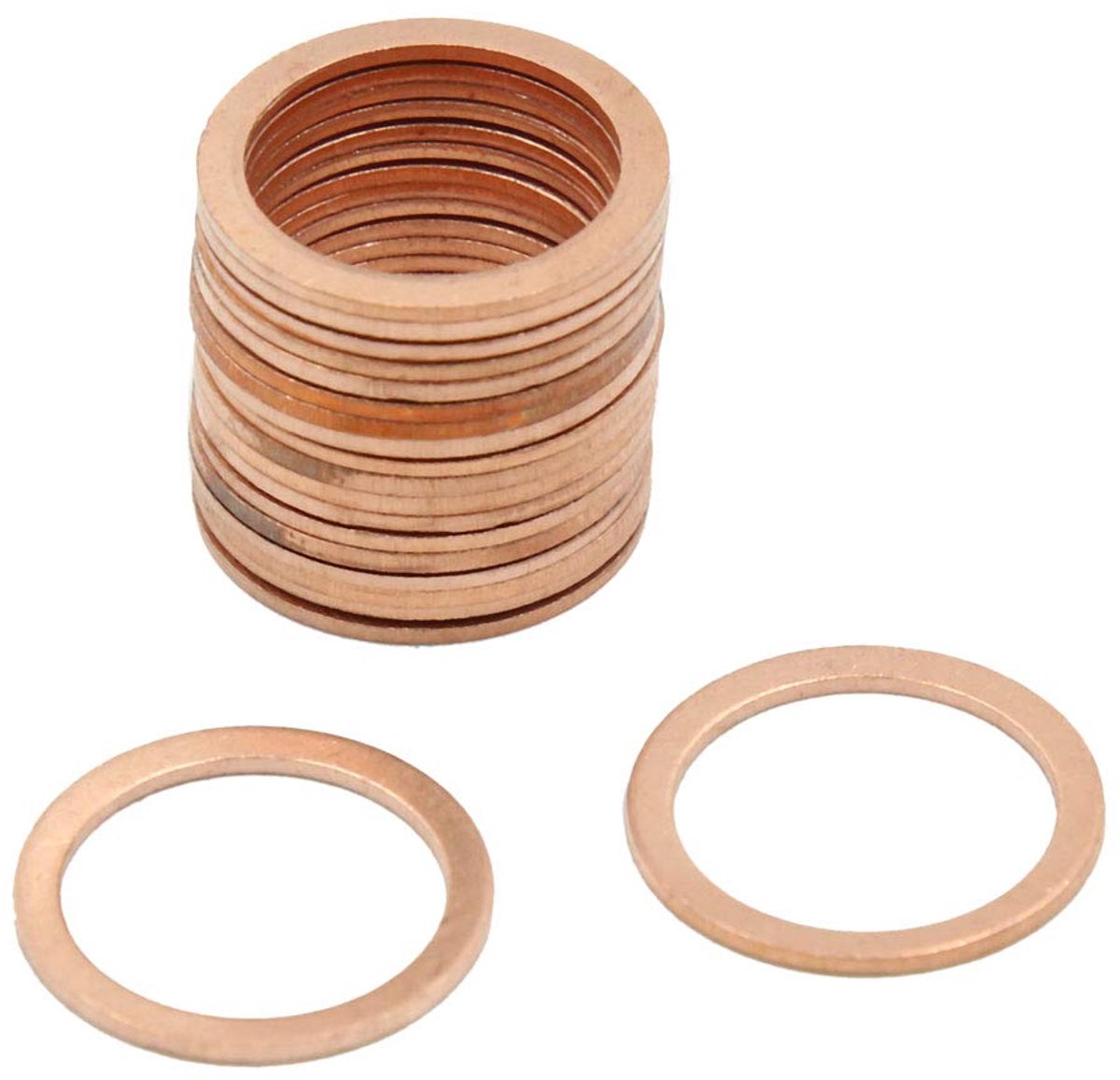 Sourcing map Afdichtingsring, koper, platform, 16 x 21 mm, Dia, 20 stuks