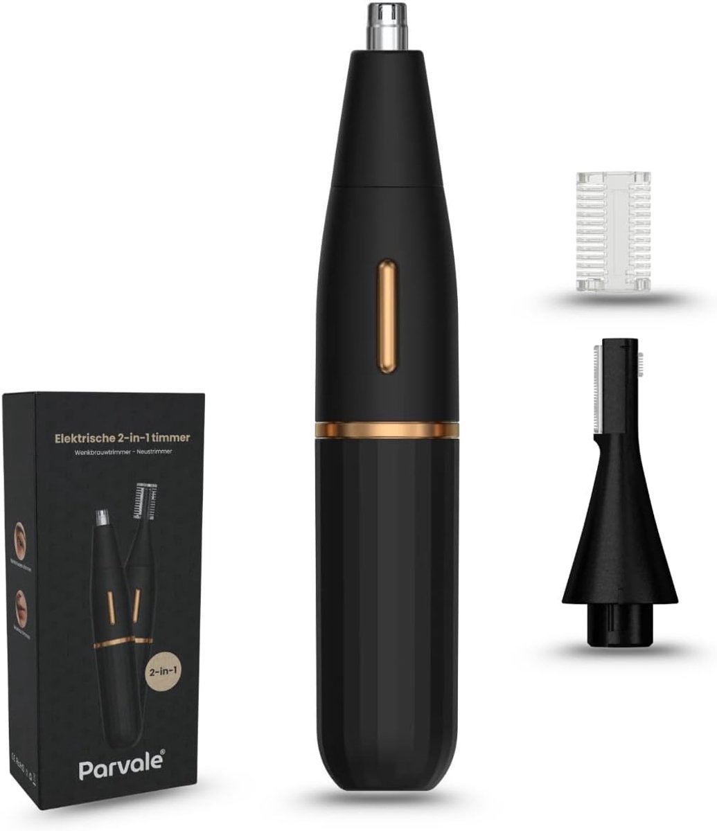 Neus- en wenkbrauwtrimmer - 2-in-1 - Oplaadbaar USB - Pijnloos en comfortabel trimmen - SnelShoppen