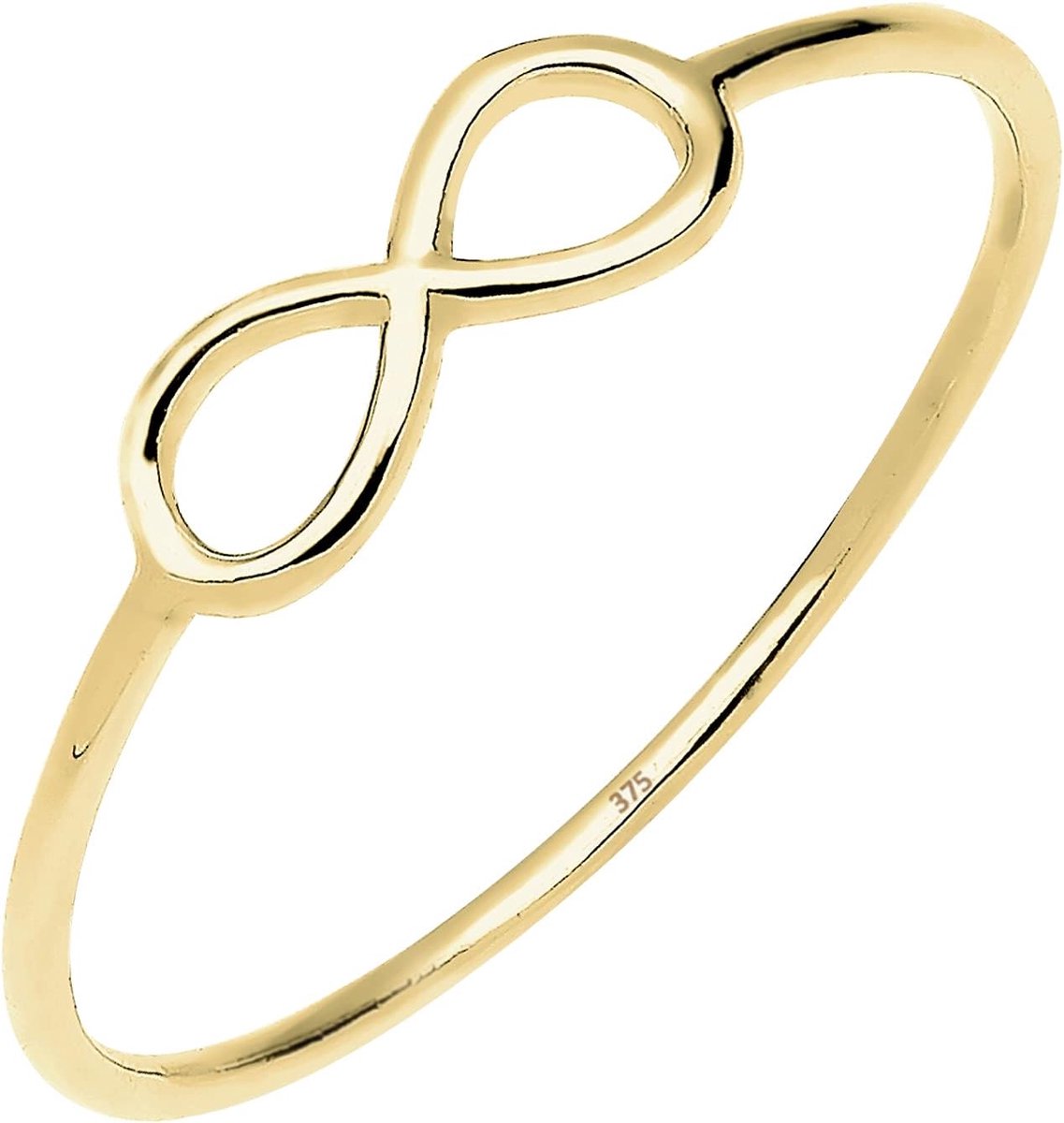 Damesring Infinity symbool oneindigheid 375 geelgoud