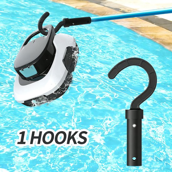 Haak voor zwembadrobot, accessoires haken voor zwembadrobots, zwembadhaken, stangen, accessoirehaken, zwembadrobots, draadloze zwembadrobots, compatibel met alle soorten zwembadreinigers (A) — afbeelding 5