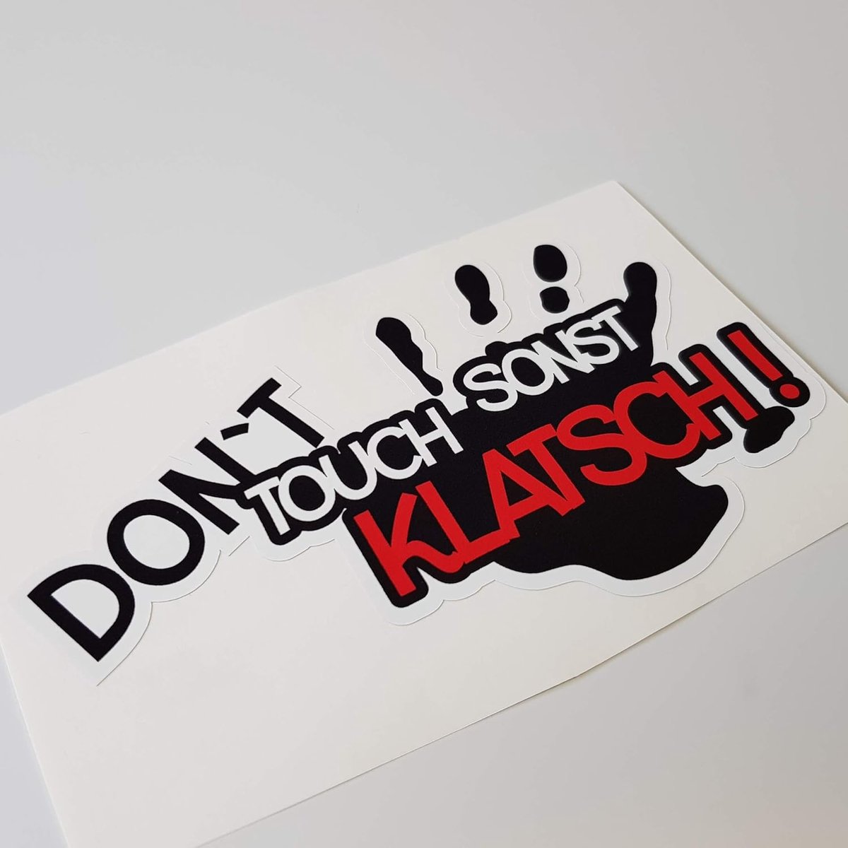 Auto sticker Dont Touch 13,5 x 7,5 cm - Hoogwaardige sticker - Robuust en weerbestendig - ShopVlot