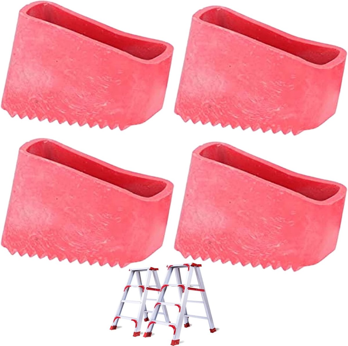 Ladder voeten bescherming 4 stuks - niet-slip PVC - slijtvast en duurzaam - veilig gebruik - ShopVlot