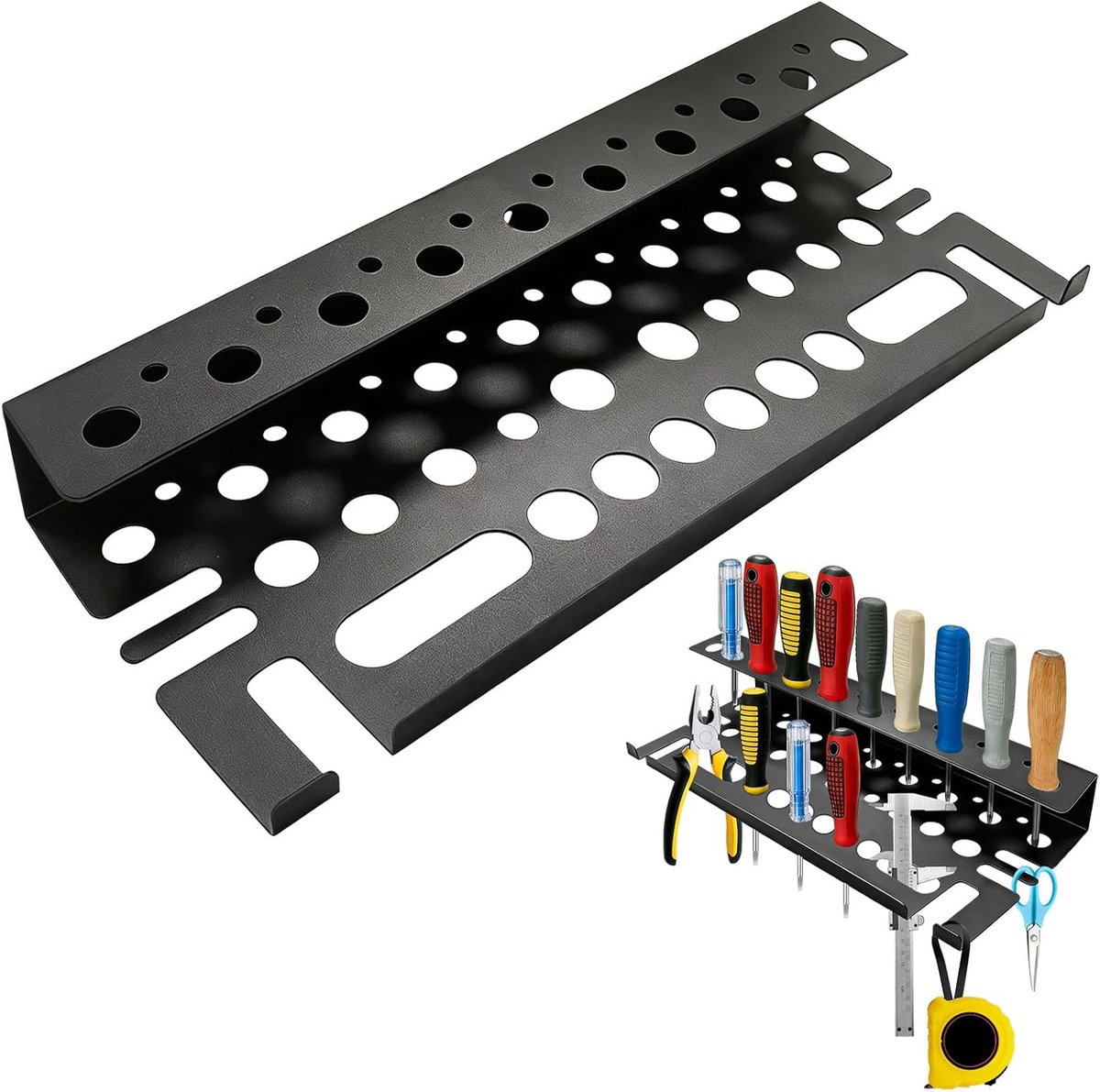 Toolhouder 40cm - wandmontage - geschikt voor schroevendraaiers, sleutels en tangen - ShopVlot