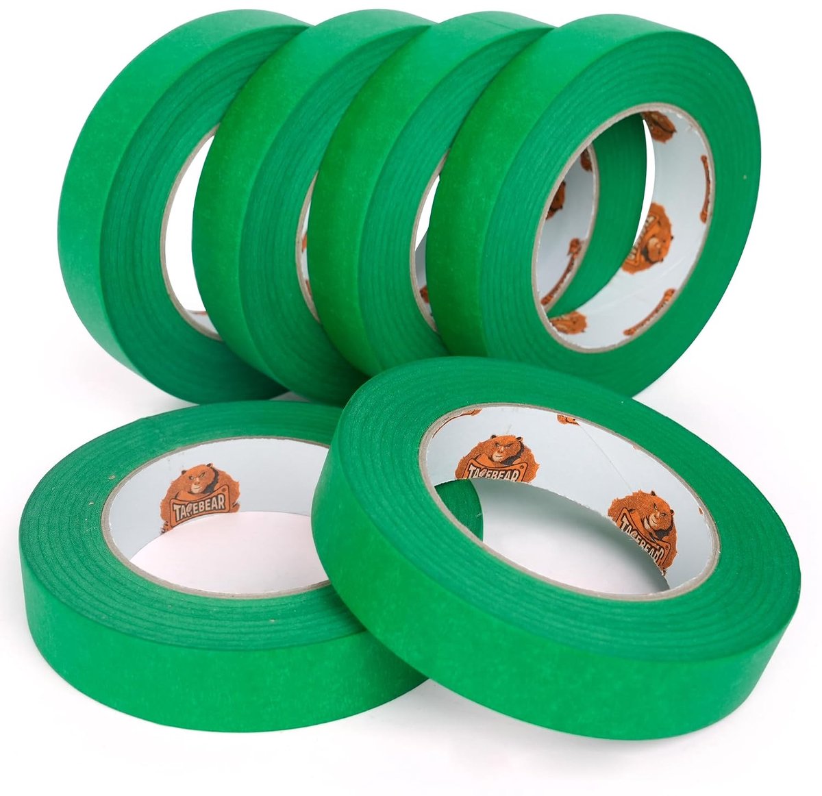 Maskingtape 24 mm x 55 m - Groene crepe tape - Voor schilderen en renoveren - Scherpe lijnen - ShopVlot