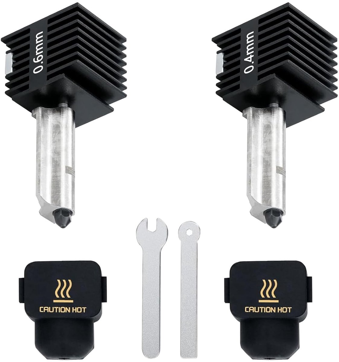 Hotend Kit 0.4mm + 0.6mm - Upgrade voor Bambu Lab A1/A1 Mini - Temperd Stalen Mondstuk - Efficiënt en snel printen - ShopVlot