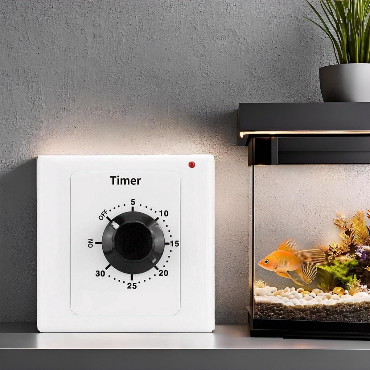 30 minuten timer - 220 V 15 A - programmeerbaar - ideaal voor lamp of waterverwarming - ShopVlot