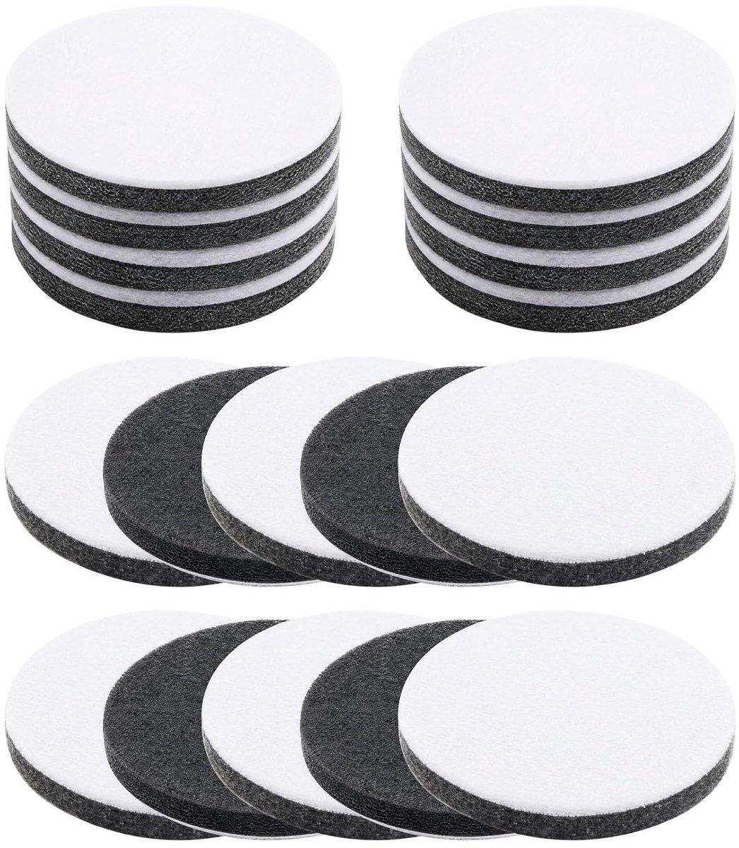 Polijstpads 50mm - Vilt Polijstschijf - Donkergrijs en Wit - Voor Eccentrische Schuurmachines - ShopVlot