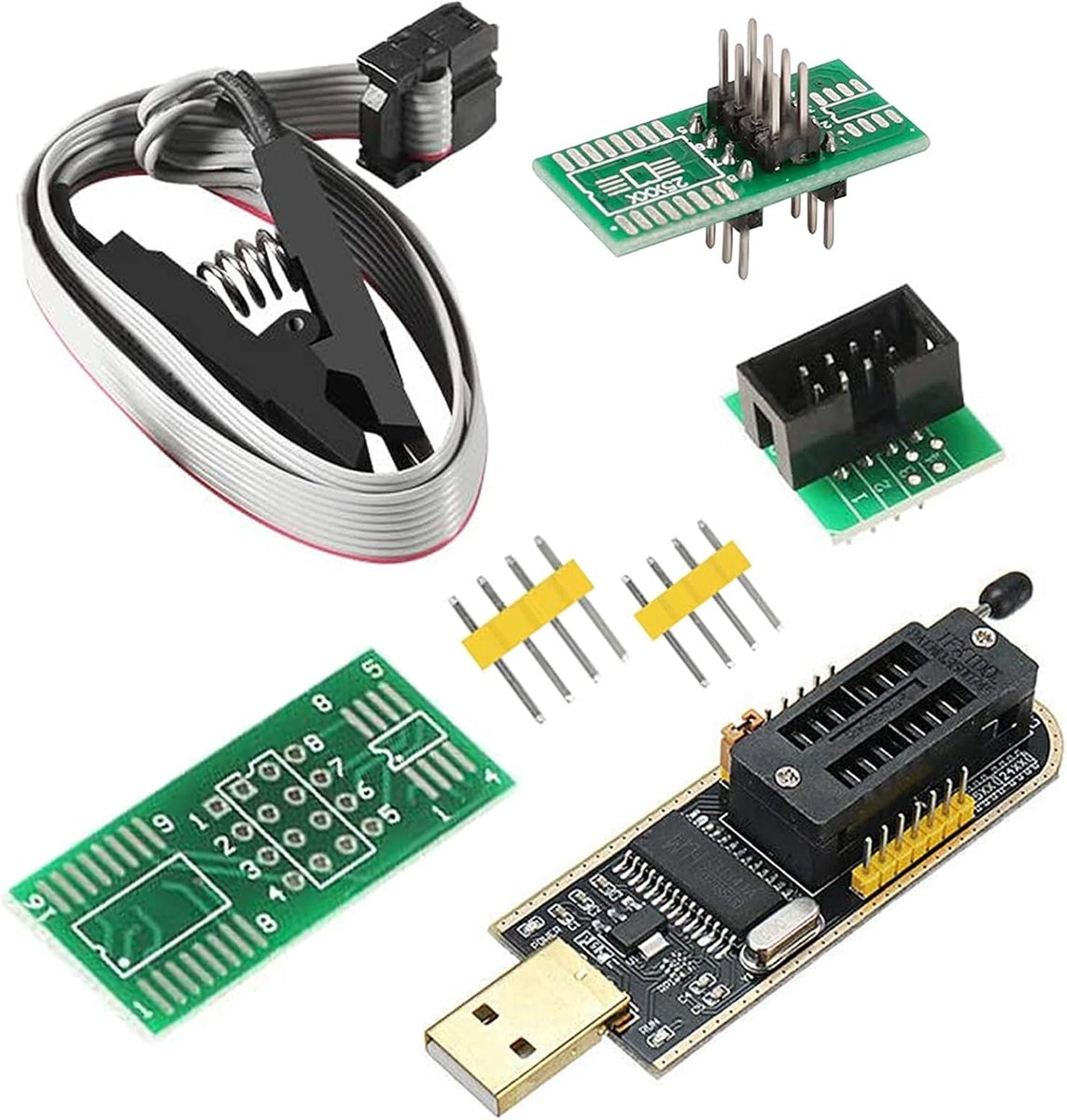SOP8 programmer - USB programmer module - met clip en adapter - eenvoudig BIOS updaten - ShopVlot