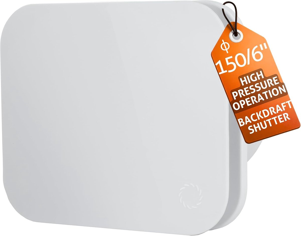 Afzuiger 150 mm - Stil - Met terugslagklep - Ideaal voor badkamer en keuken - ShopVlot
