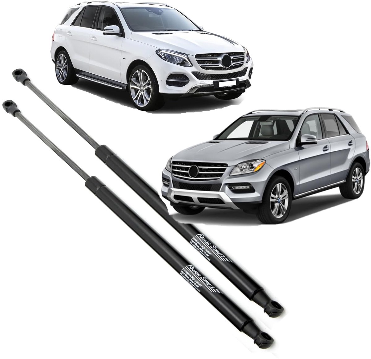 Gasveren Achterklep 628 mm - Vervanging voor Mercedes ML en GLE (W166) 2011-2019 - Eenvoudige installatie - ShopVlot