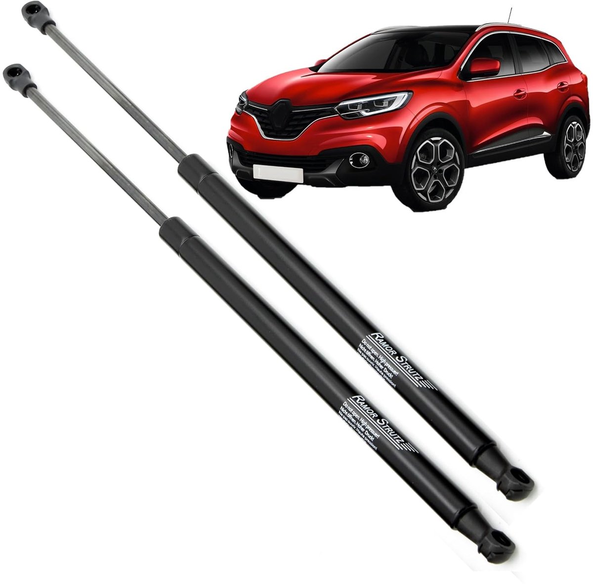 Gasveer Achterklep 418 mm - Vervangset voor Renault Kadjar 2015-2022 - 565N Kracht - Eenvoudige installatie - ShopVlot