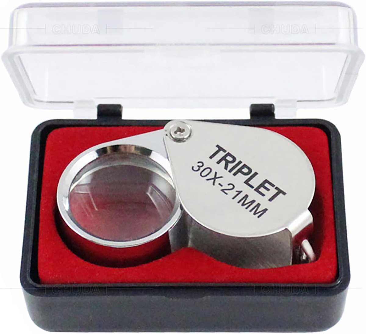 Pocket vergrootglas 30X - Draagbare juwelierslens - Vouwbare loupe met glas - Ideaal voor juwelen en munten - ShopVlot