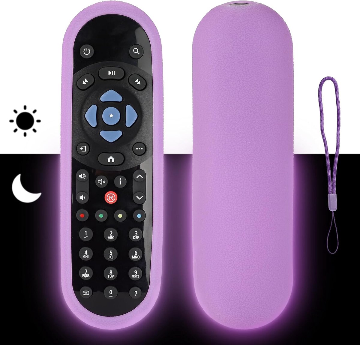Afstandsbediening hoes - silicone - neon paars - schokbestendig en beschermend - ShopVlot