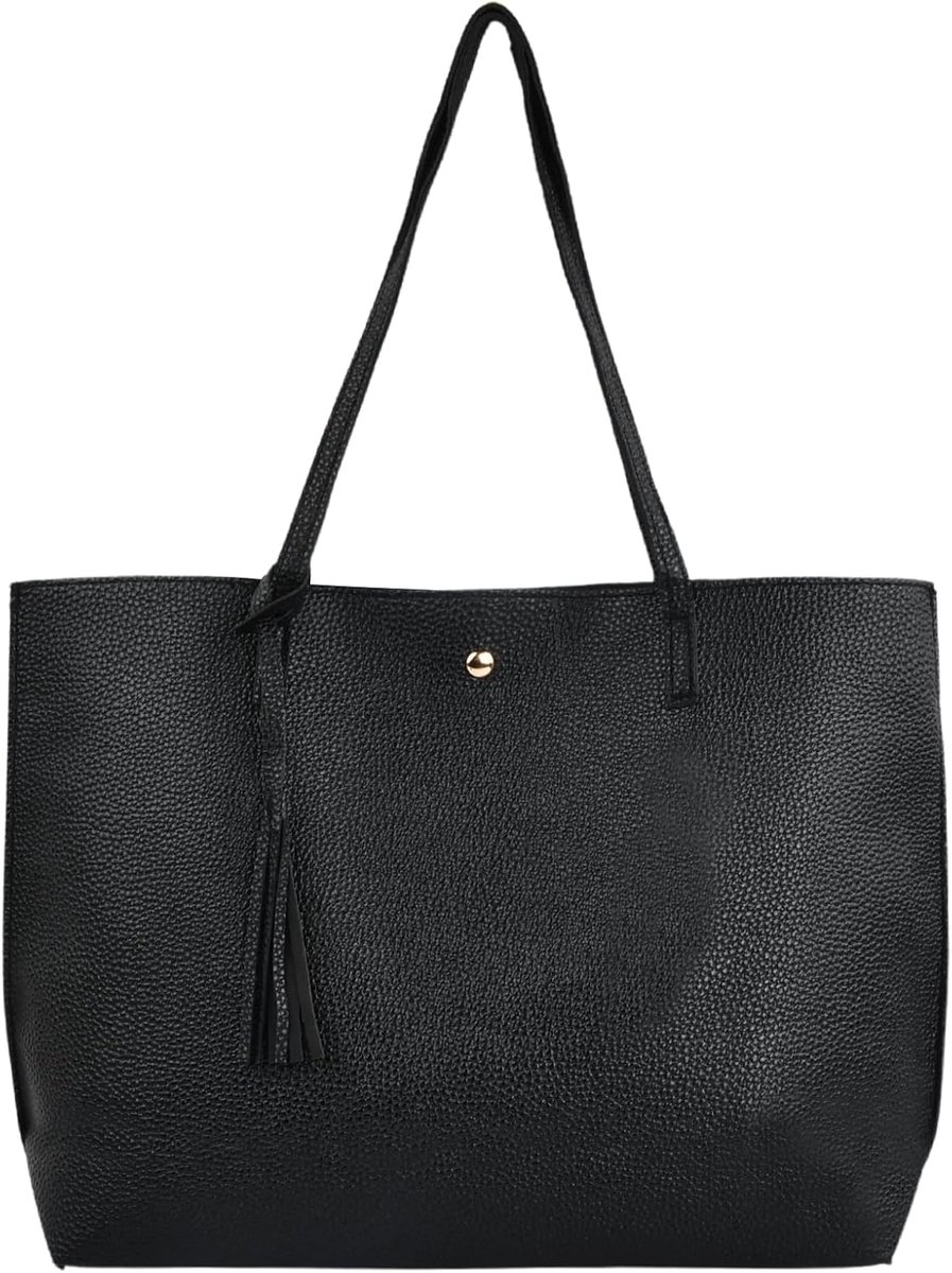 Handtas dames grote capaciteit - zachte PU leren schoudertas - waterdicht - ideaal voor shoppen - ShopVlot