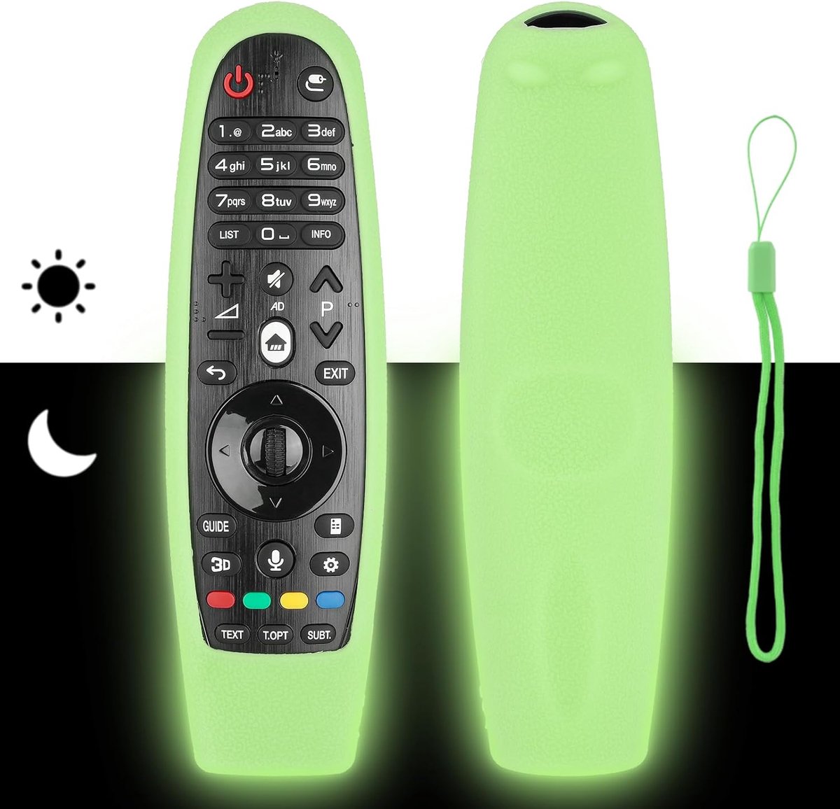Afstandsbediening silicone hoes - neon groen - schokbestendig - perfecte bescherming voor LG afstandsbedieningen - ShopVlot